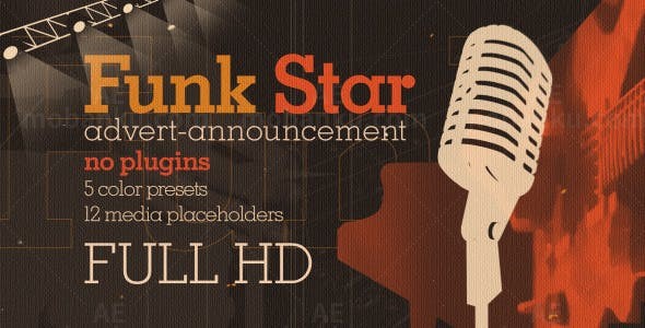 复古音乐会片头AE模板