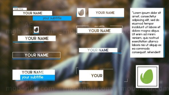 简单线条文字标题动画AE模板