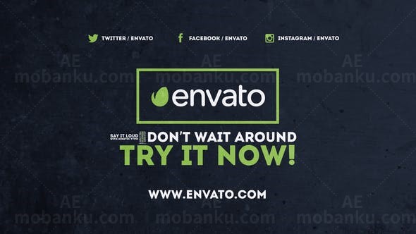 文字排版动画片头AE模板