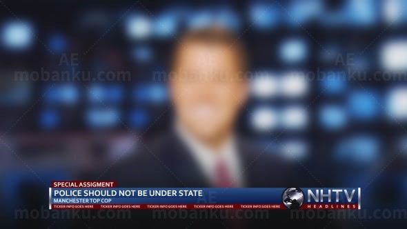 新闻包装底部人名字幕条动画AE模板