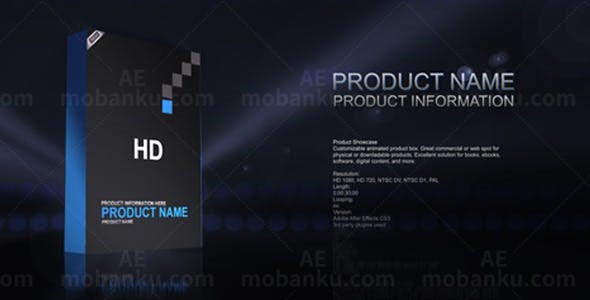 书籍模型产品包装宣传促销展示AE模板