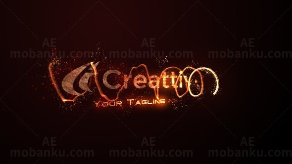 火焰粒子Logo演绎动画AE模板