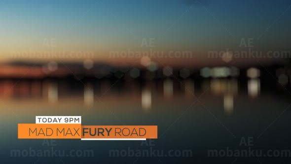 简洁人名字幕条动画AE模板