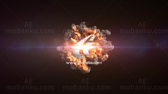 火焰爆炸Logo演绎动画AE模板