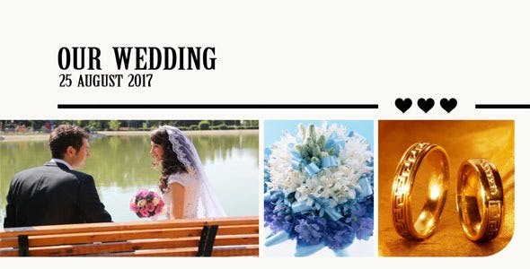 优雅切换屏婚礼视频幻灯片展示AE模板