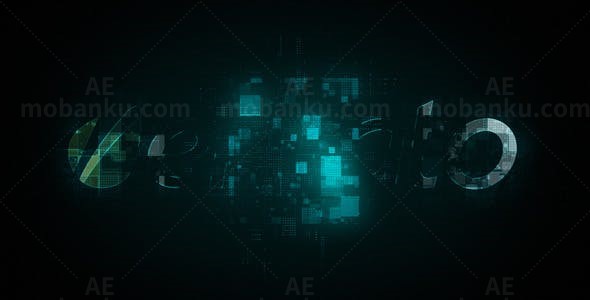 数字标志展示AE模板