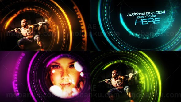 科技感光圈预告片AE模板