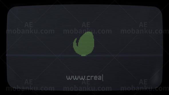 老电脑屏幕开始Logo演绎动画AE模板