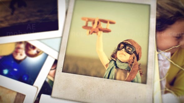 回忆相册照片墙开场AE模板