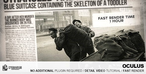 黑白复古投影介绍片头AE模板