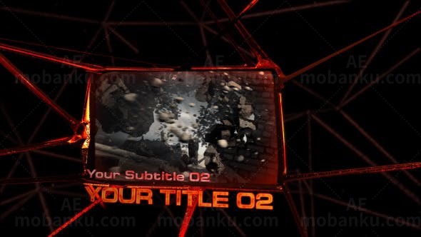 蜘蛛网游戏视频包装片头AE模板