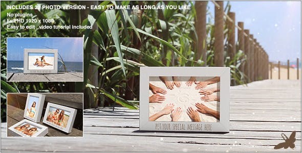 木板相册照片展示片头AE模板