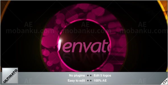 圆形颜色变化标志展示AE模板