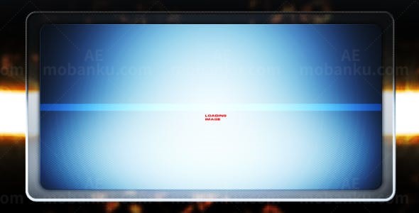 简约时尚玻璃显示器效果图片视频展示AE模板