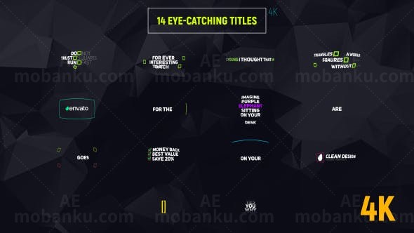 14组文字标题动画AE模板