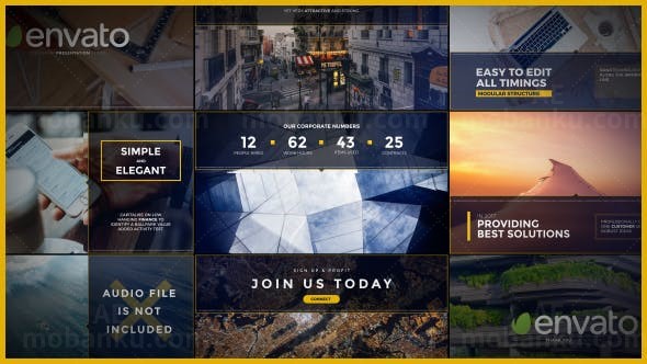 优雅图文幻灯片AE模板