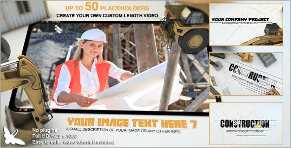 施工现场房产宣传片AE模板