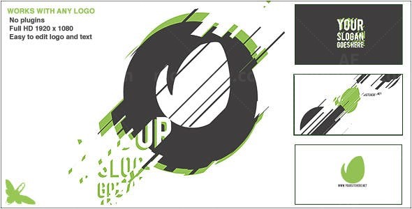 图形标志展示AE模板