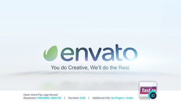 简单翻转Logo动画AE模板