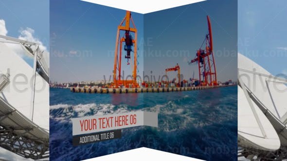 折叠视频转场AE模板