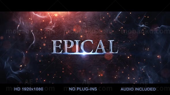 冲击粒子Logo动画AE模板