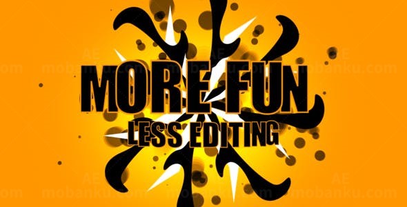 卡通锋图形风车动画揭示标题AE模板