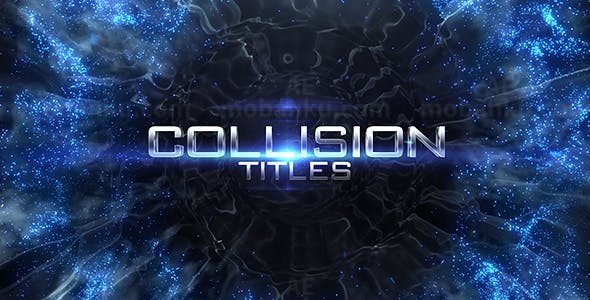 粒子碰撞文字标题AE模板