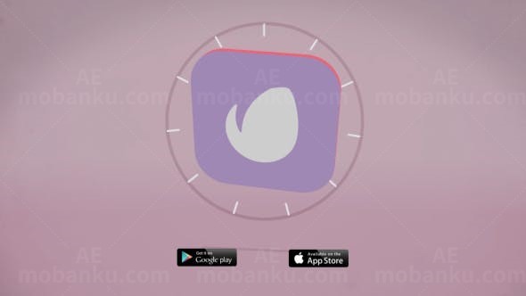 扁平化手机APP展示宣传动画AE模板