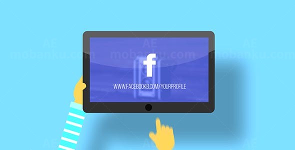 扁平化平板Logo动画AE模板