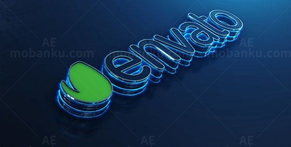 钢铁质感能量三维Logo动画AE模板