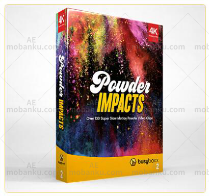 129组4K多彩慢动作粉末冲击特效叠加高清视频素材 BB02