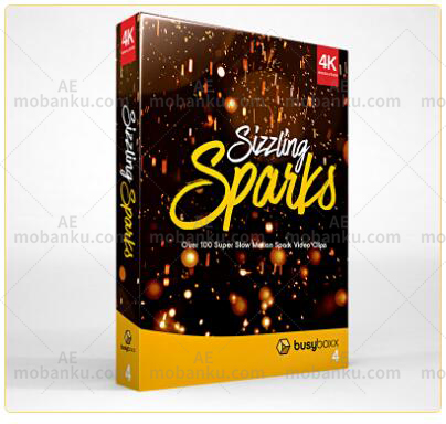 100组4K火光火花背景特效合成高清视频素材BB04