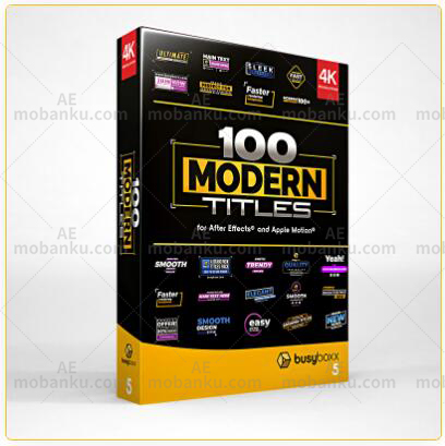 AE+Motion与FCPX模板100组现代时尚风格文字标题动画 BB 05