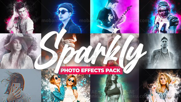 AE脚本-视频调色预设图片描边特效文字标题字幕动画