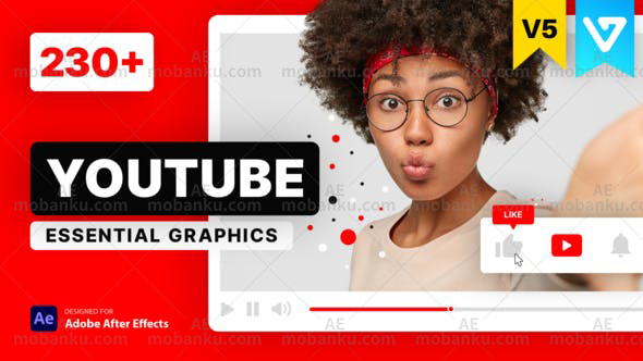 AE脚本+PR预设-230+网络时尚宣传包装开场文字标题字幕条排版动画V5