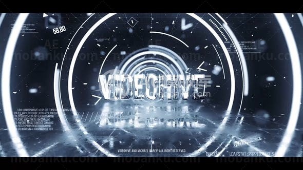 未来科技效果标题展示AE模板