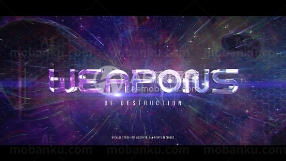 大气文字特效动画AE模版