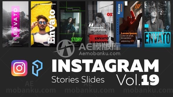 手机端时尚自媒体视频包AE模板