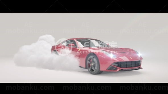 漂移动作汽车展示AE模板