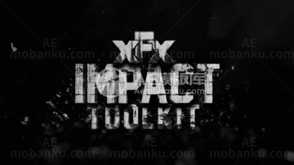 冲击碎片标志标题片头AE模板