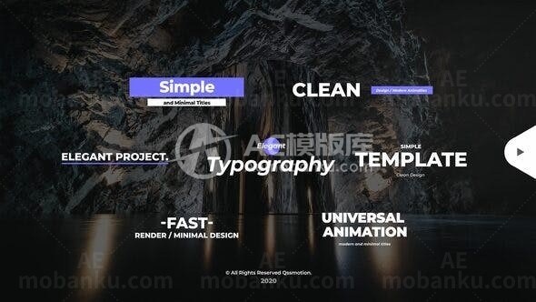 简约字幕标题包AE模板