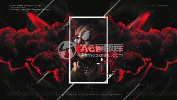 烟雾背景效果创意标题AE模板