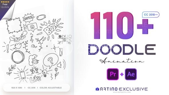 动画特效涂鸦包AE模板