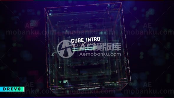 数字科技方块片头AE模板