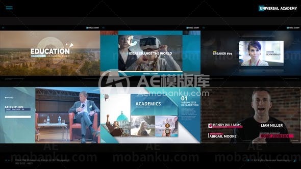 公司企业图文宣传版面展示AE模板