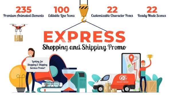 全球网络交易工具动画元素图标展示AE模板