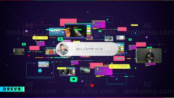 宇宙空间效果媒体展示片头AE模板