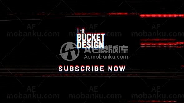 故障效果字体排版展示AE模板