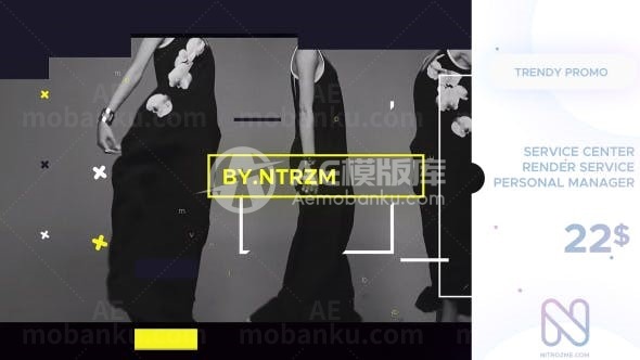 时尚炫彩效果转场宣传AE模板