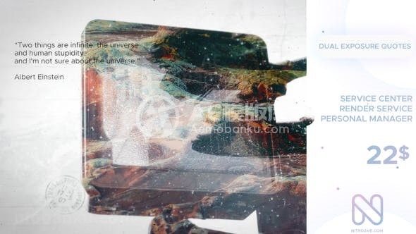 双重叠加曝光效果抽象艺术AE模板